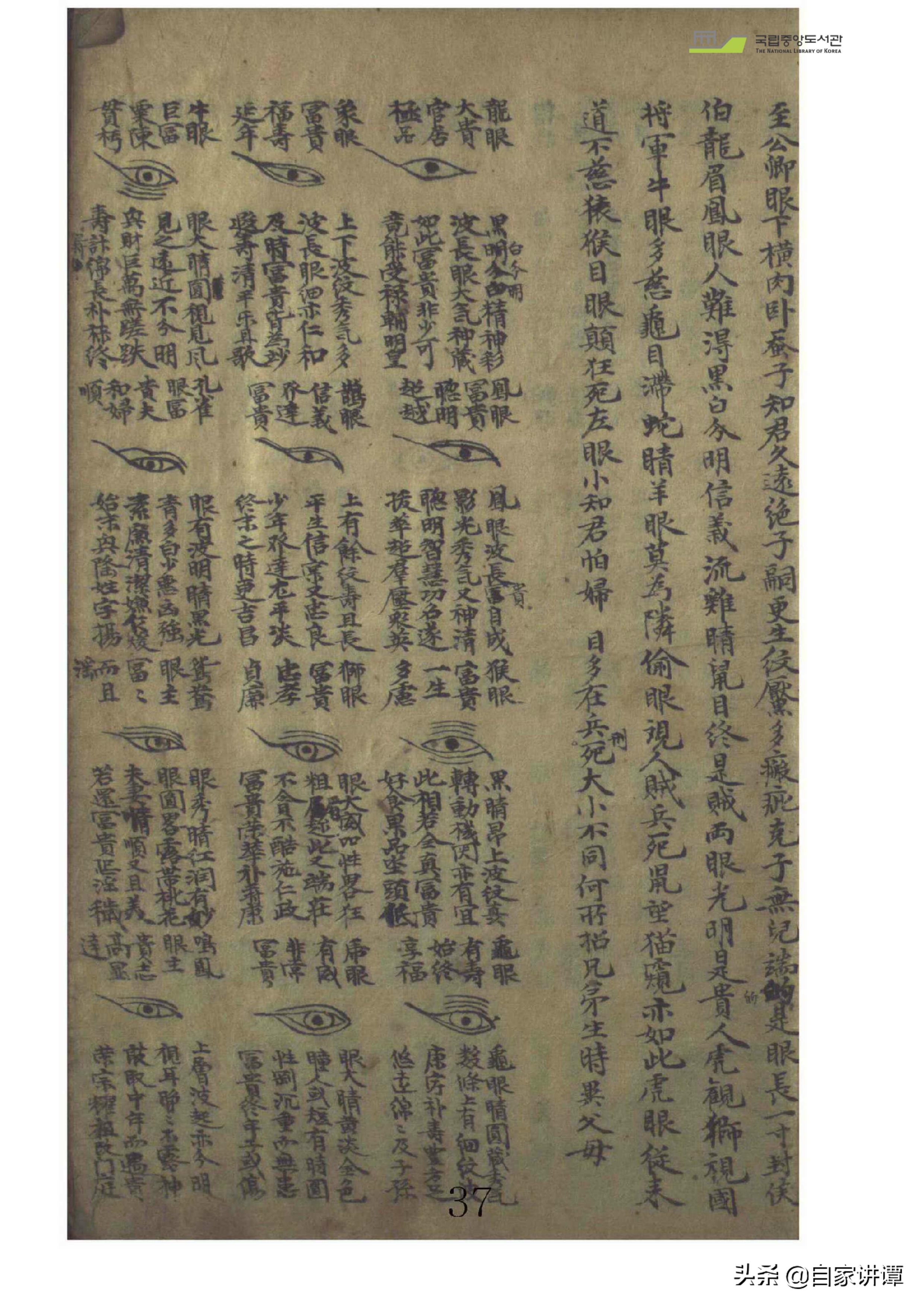 相书类古籍抄本，《麻衣经》，大约成书于宋元时期