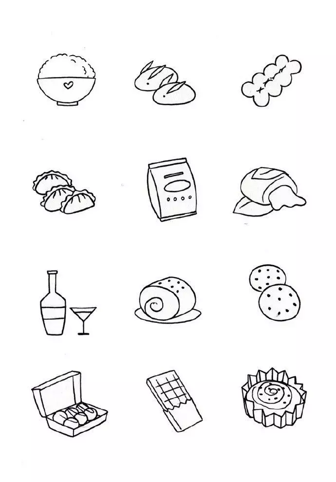 可爱的食品怎么画食物图片