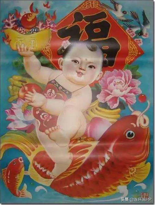 「招财纳福」年年有鱼的娃娃年画大集合，太萌太可爱了