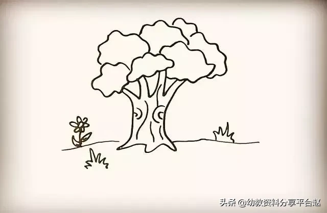 植树简笔画，教你超简单的大树简笔画