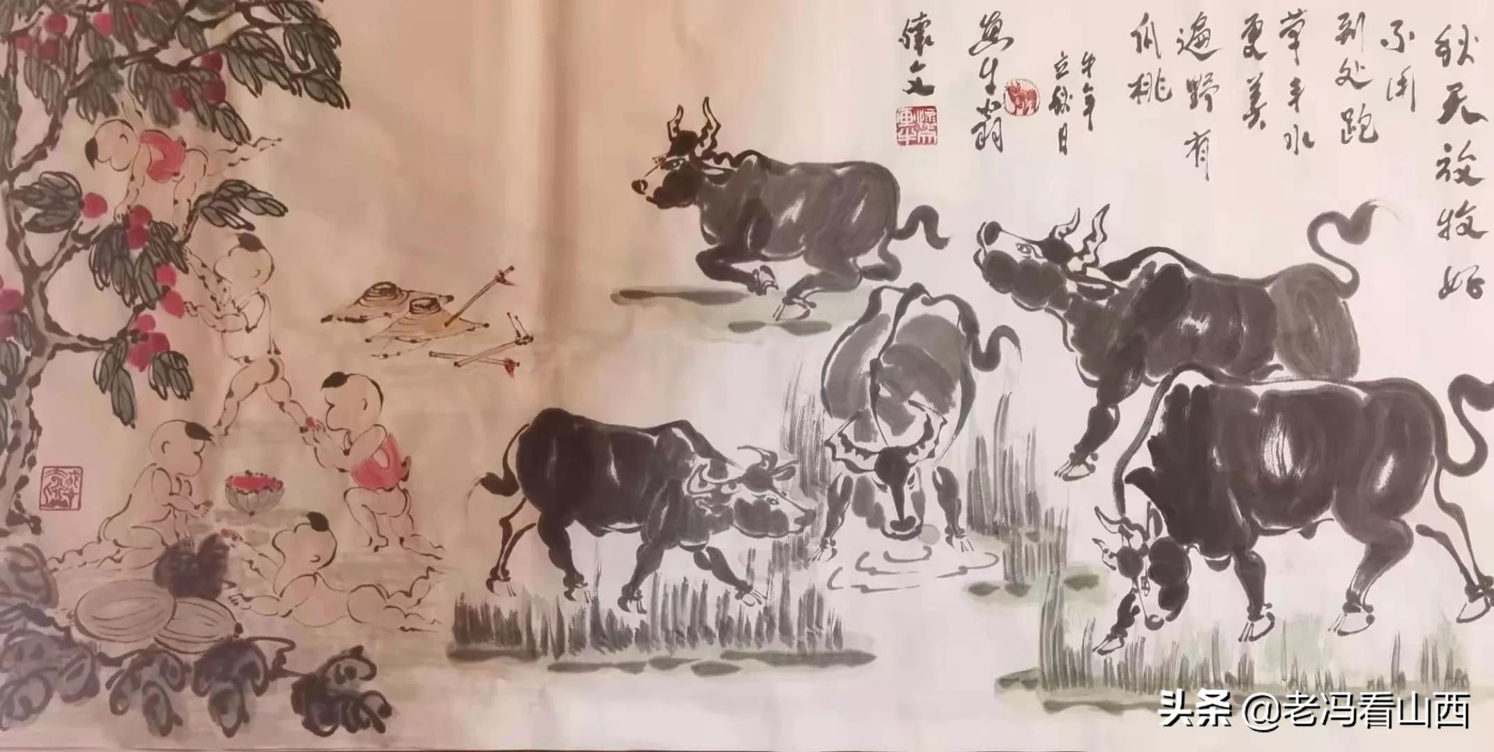 《三牛为范 挥写人生》――张怀文画牛感言 （作者：郭新民）
