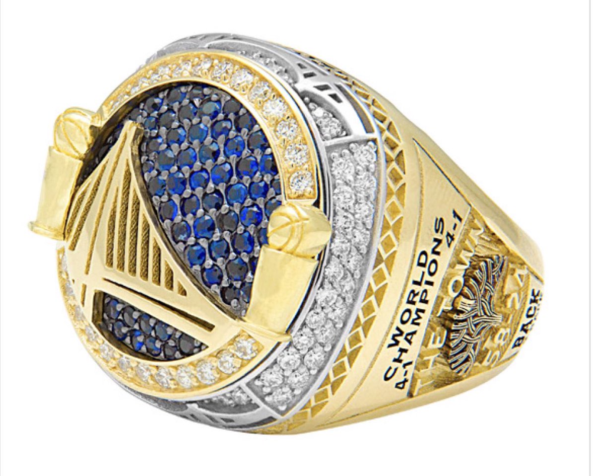 库里总冠军戒指细节图出炉,勇士冠军之夜套装发布