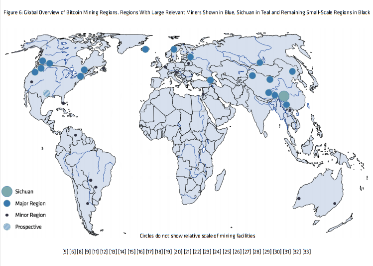 比特币矿业报告：80%中国矿工位于四川，全球范围可再生能源使用不低于77.6%