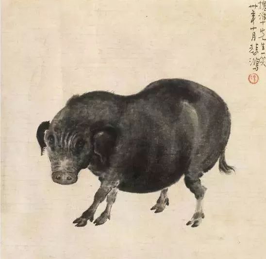 齐白石、徐悲鸿、黄胄、黄永玉、韩美林画的猪，别有意趣！