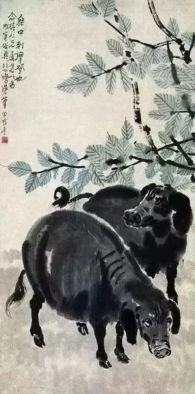 齐白石、徐悲鸿、黄胄、黄永玉、韩美林画的猪，别有意趣！