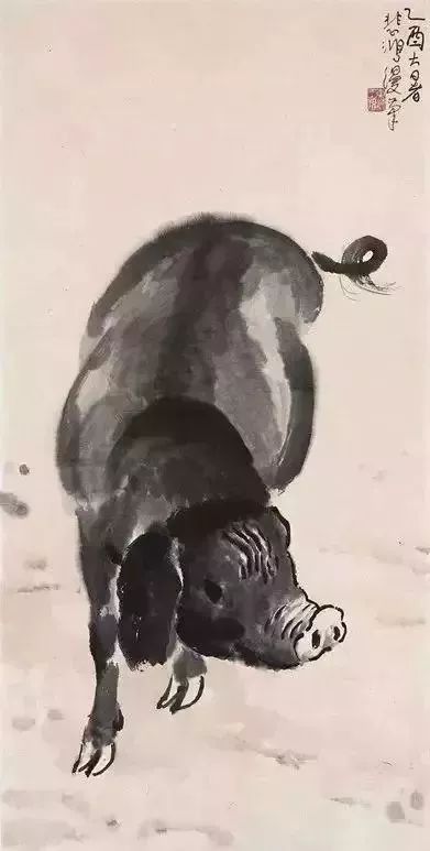 齐白石、徐悲鸿、黄胄、黄永玉、韩美林画的猪，别有意趣！