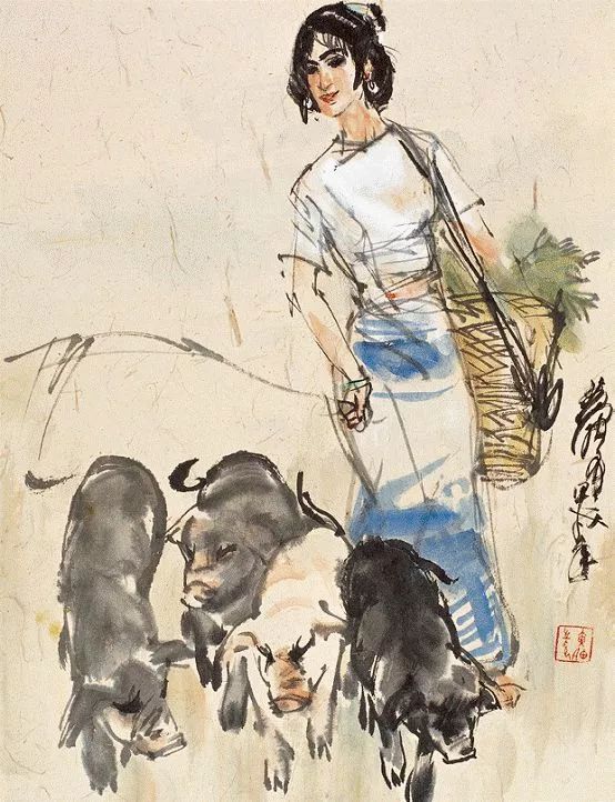 齐白石、徐悲鸿、黄胄、黄永玉、韩美林画的猪，别有意趣！
