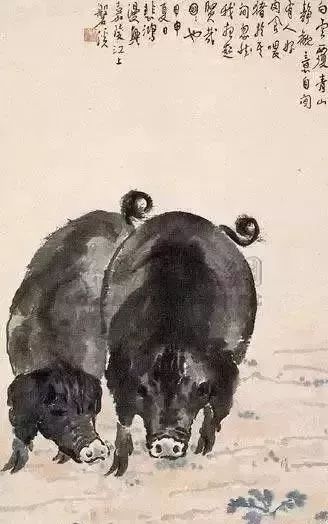 齐白石、徐悲鸿、黄胄、黄永玉、韩美林画的猪，别有意趣！
