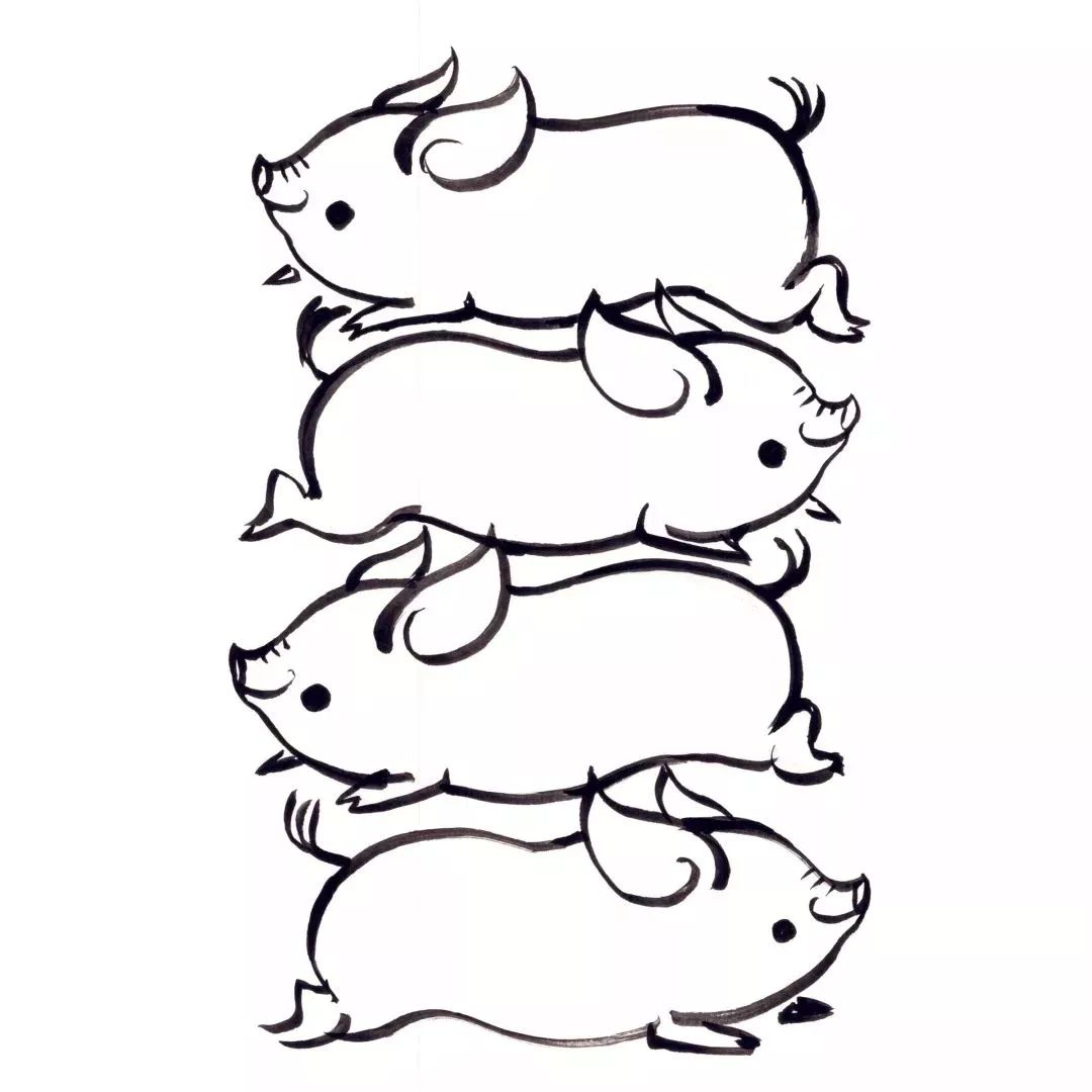齐白石、徐悲鸿、黄胄、黄永玉、韩美林画的猪，别有意趣！