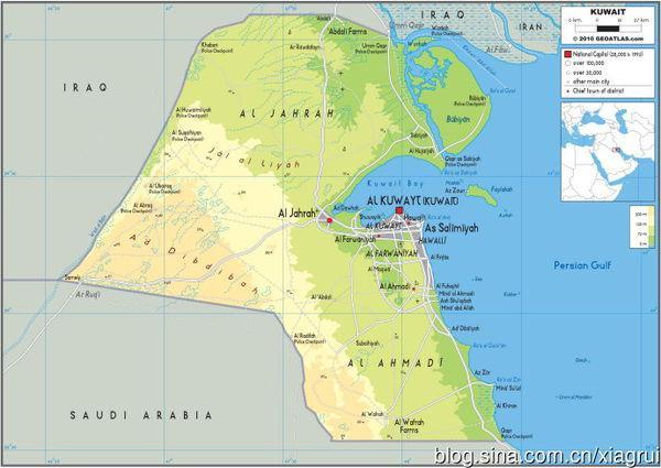 科威特第纳尔地图图片