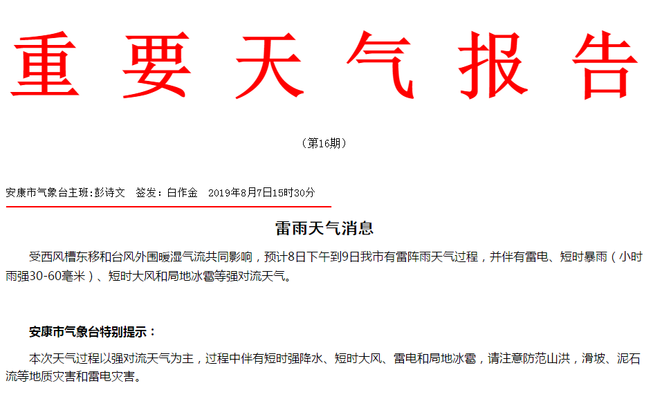 冰雹、雷电、暴雨、大风......今晚又来安康