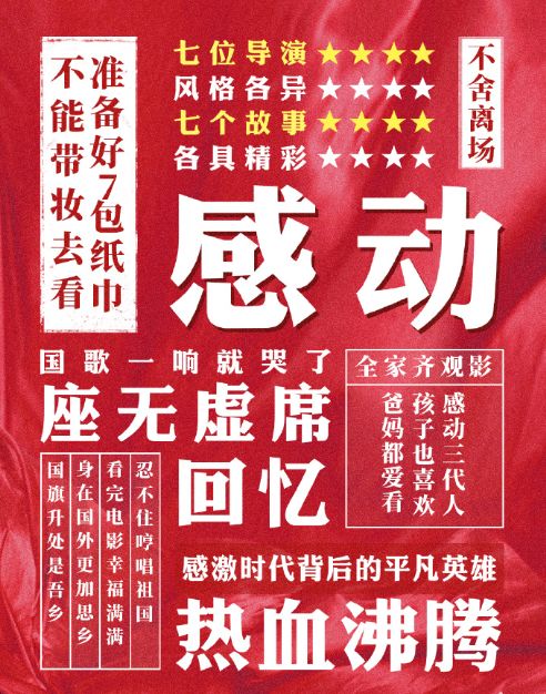 太牛了：《我和我的祖国》影院评分超《小丑》《双子杀手》! 热血不散，普拉托再加一场