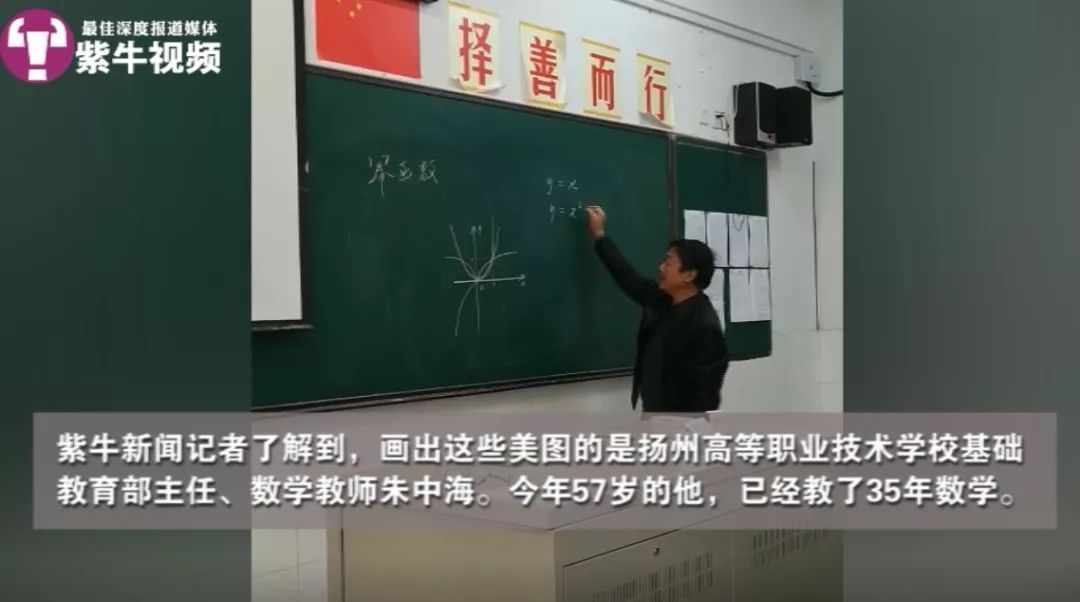 数学老师用"函数曲线"绘出灵动美图，学生舍不得擦黑板