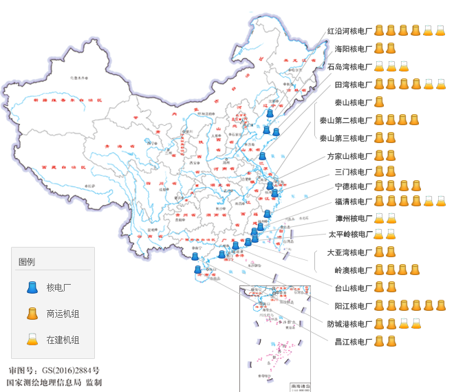 中国核电站有几个都在哪里（中国大陆核电厂分布图）