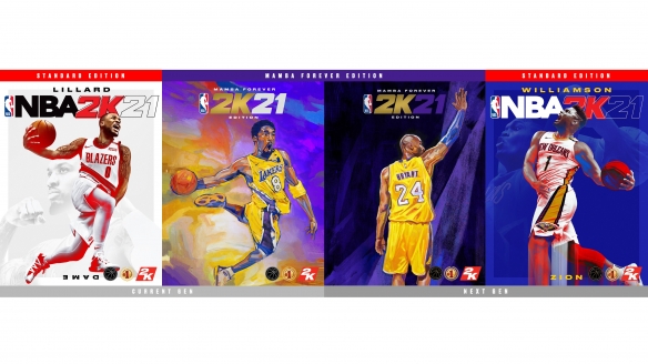 nba2k21有哪些球星(纪念科比传奇！《NBA 2K21》完整封面球员阵容揭晓)