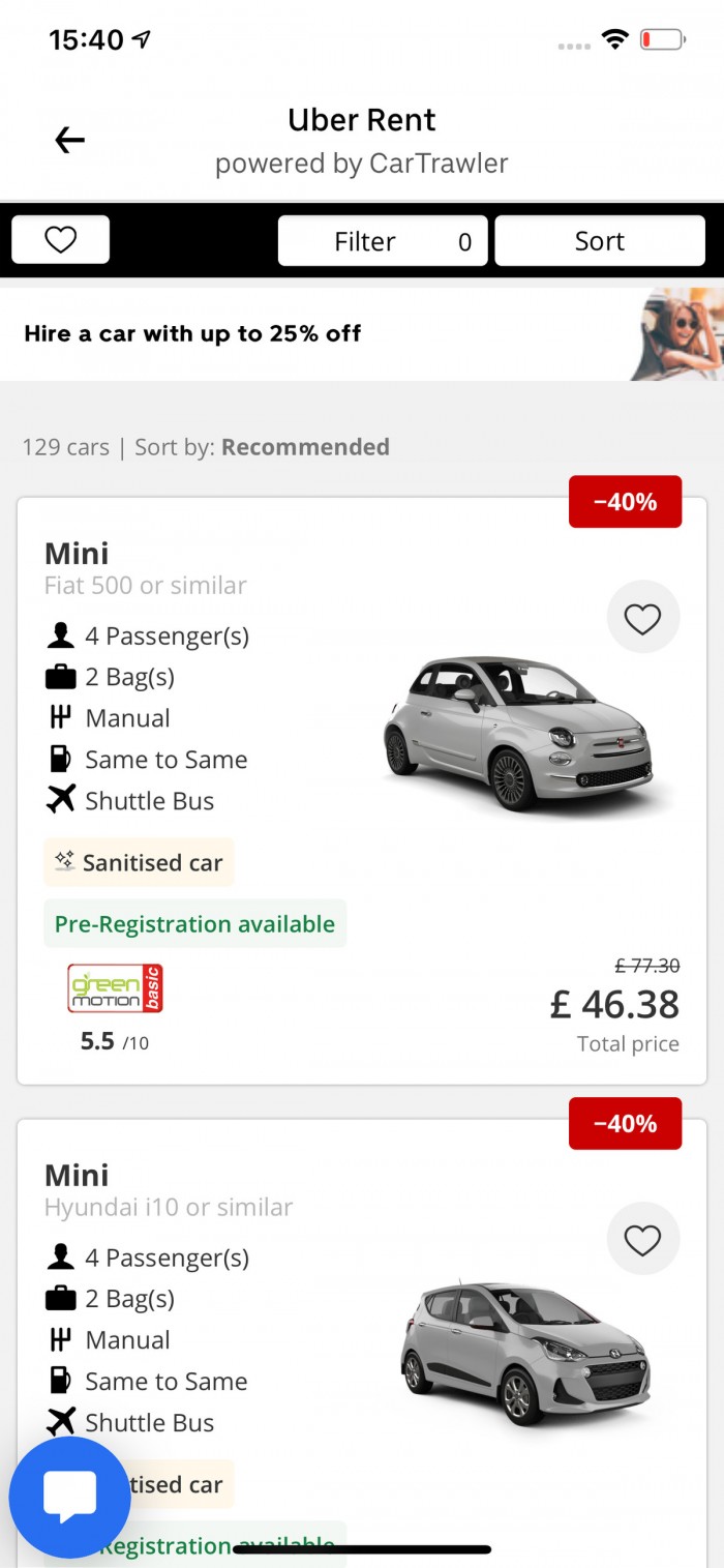 Uber在英国推租车服务，以最大限度保持社交距离