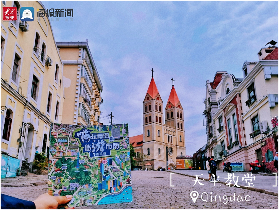 這張手繪地圖,囊括了青島市南的標誌性景點!