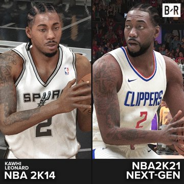 nba2k14人为什么没头(画面逐渐沧桑！媒体多图对比2K14与2K21球员模型)