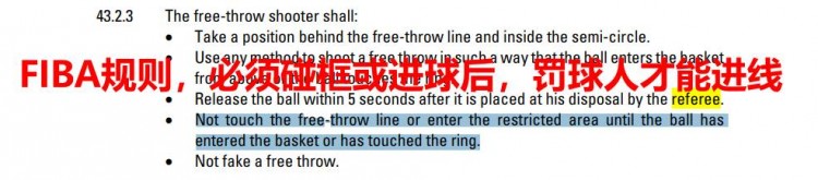 为什么nba罚球都不打板(规则解释：琼斯的罚球违例判罚无误 FIBA与NBA规则有细微不同)