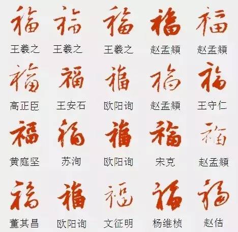 写福字，给你100种参考，总有一种适合你