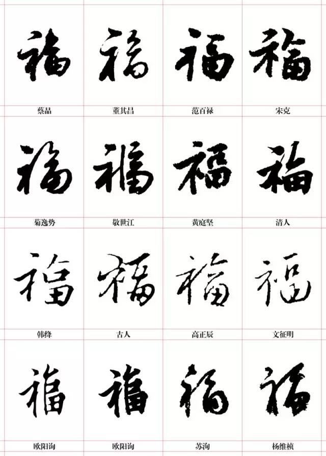 写福字，给你100种参考，总有一种适合你