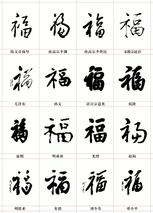 写福字，给你100种参考，总有一种适合你