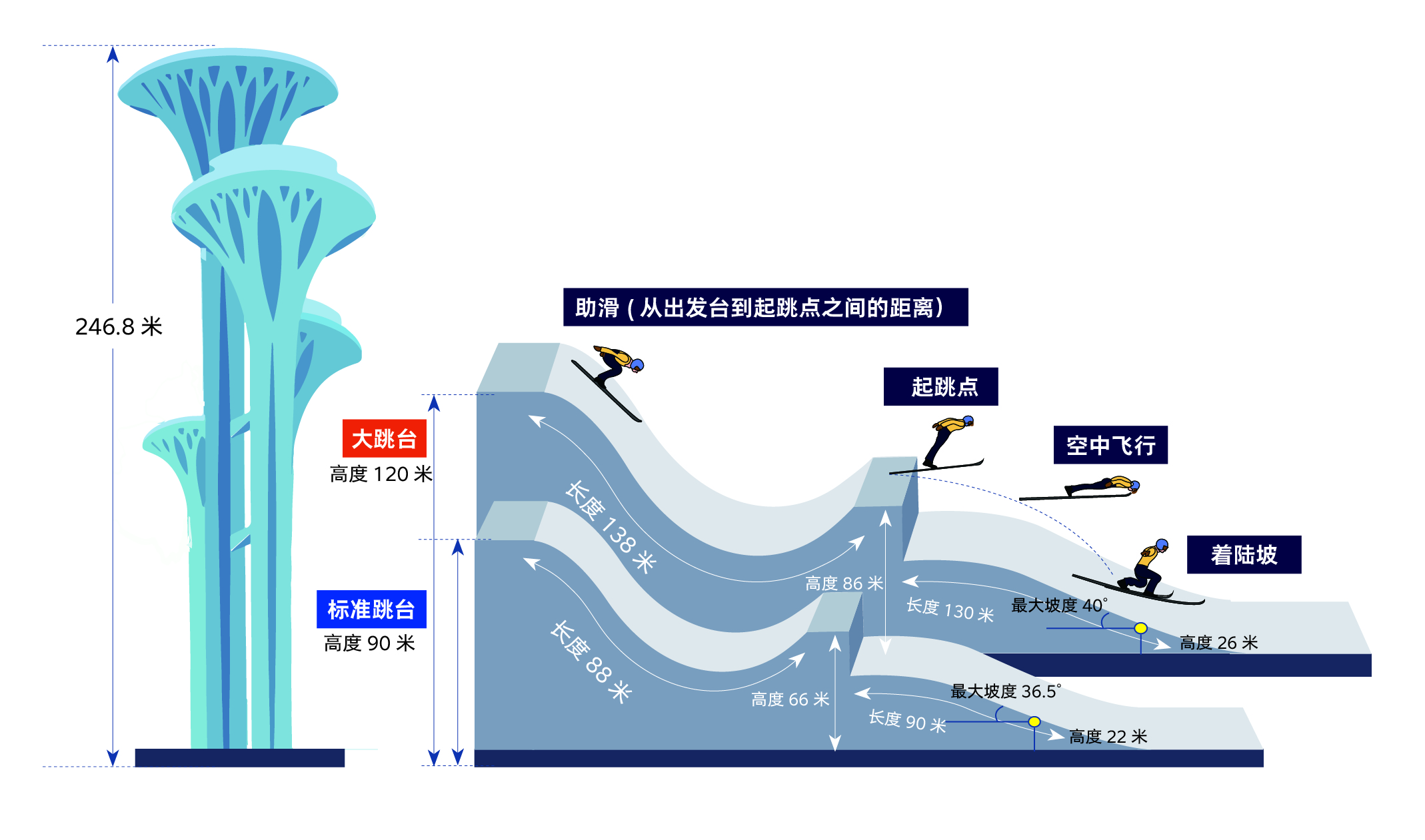 跳台滑雪(图解北京冬奥项目⑪|“跳台滑雪”——高台跃下，凌空旋转)