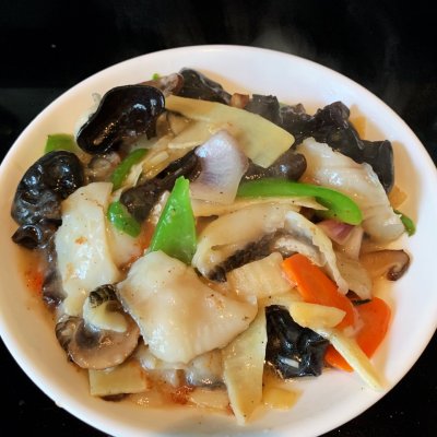 江南小菜冬笋黑木耳炒鱼片