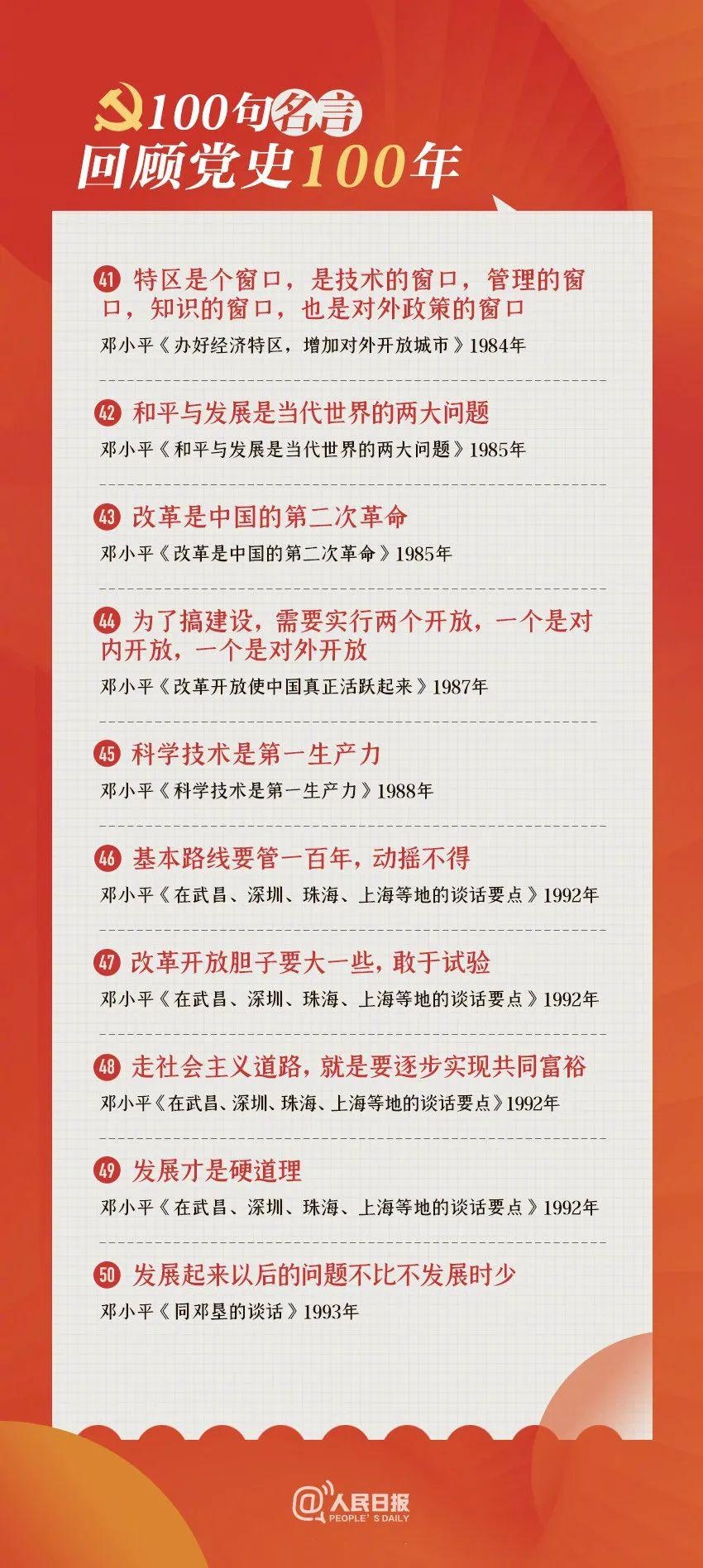 党史学习教育｜奋斗百年路 启航新征程：100句名言回顾党史100年