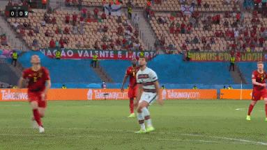 欧洲杯-比利时1-0淘汰葡萄牙进8强 小阿扎尔世界波丁丁阿扎尔伤退
