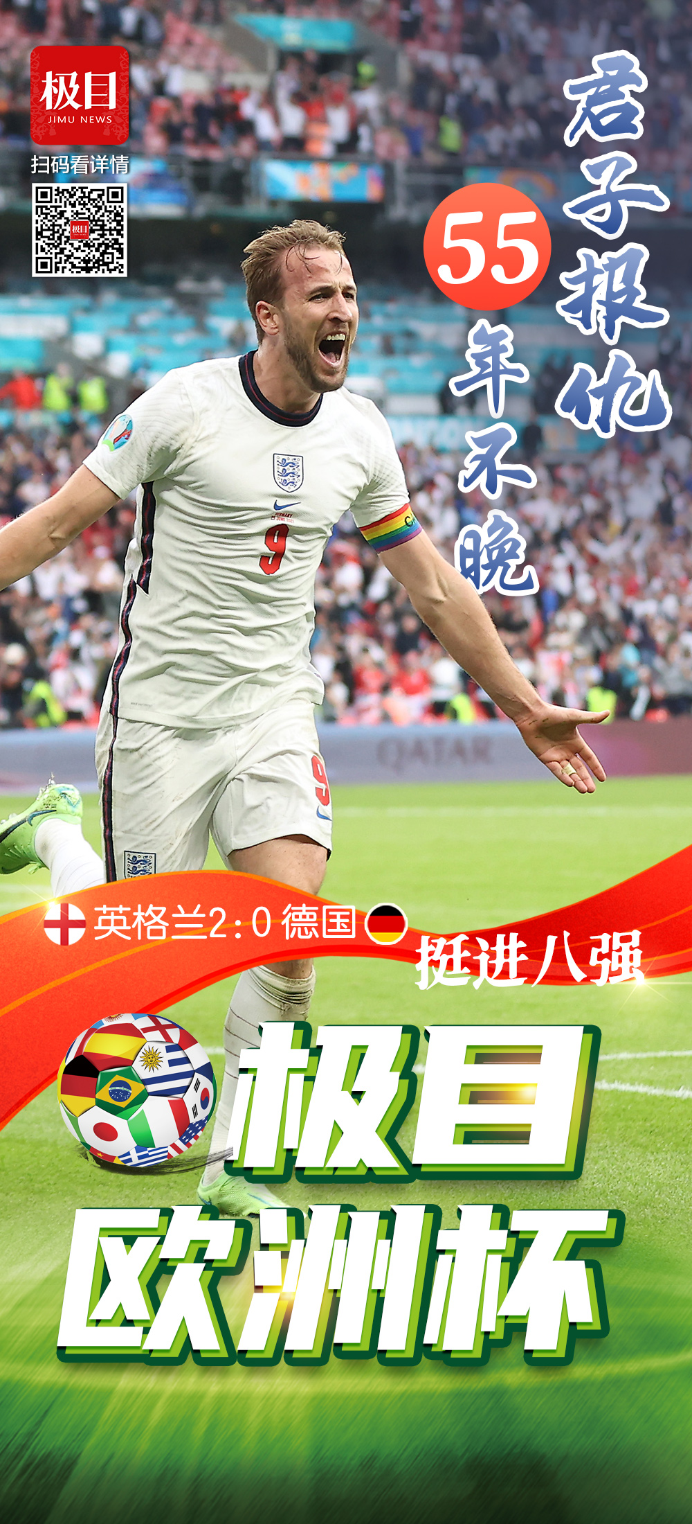 2012欧洲杯意大利vs英格兰(英格兰2：0德国，挺进八强，君子报仇，55年不晚)