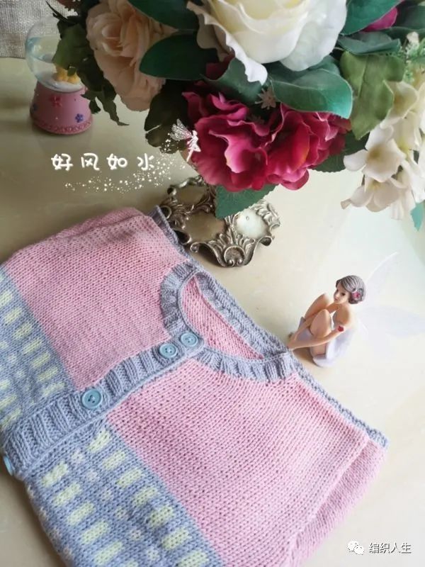 彩虹糖：粉粉嫩嫩的娃娃家2.0宝宝小开衫（有编织图解）