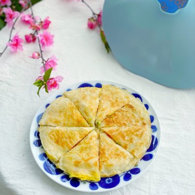 5分钟快手早餐，鸡蛋火腿手抓饼
