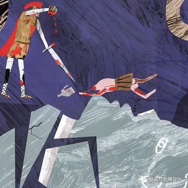 插画丨色彩明快的拼贴插画，充满了抽象童趣的独特风格