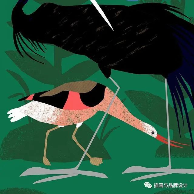 插画丨色彩明快的拼贴插画，充满了抽象童趣的独特风格