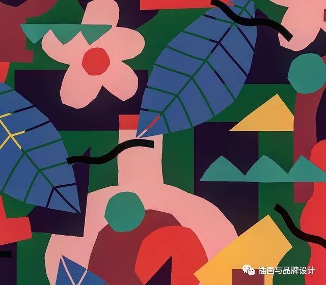 插画丨色彩明快的拼贴插画，充满了抽象童趣的独特风格