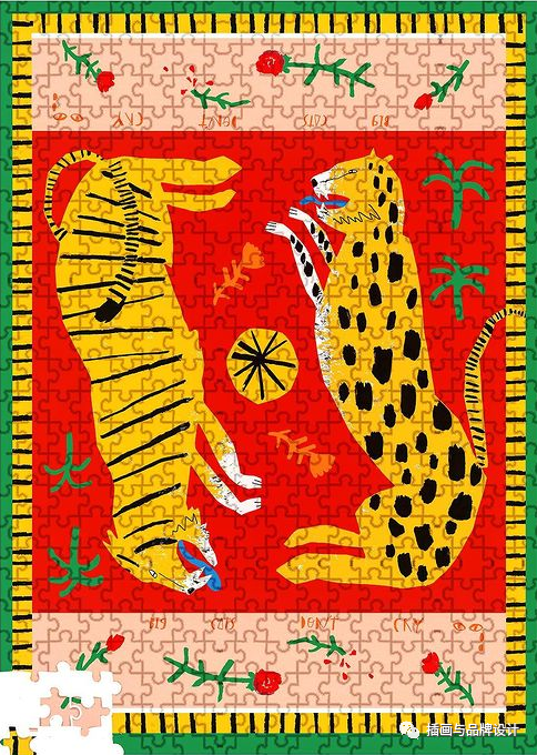 插画丨色彩明快的拼贴插画，充满了抽象童趣的独特风格