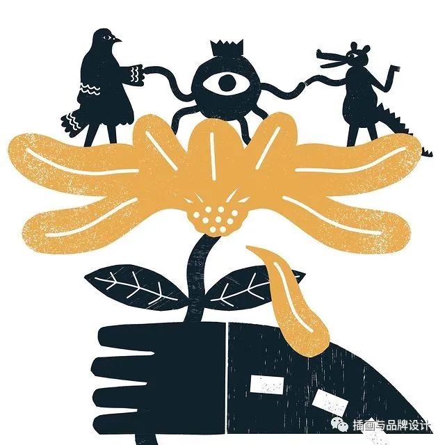 插画丨色彩明快的拼贴插画，充满了抽象童趣的独特风格