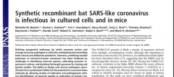 惊人发现！美国2008年已人工合成SARS样冠状病毒
