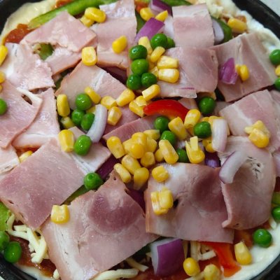 周末和美味的自制培根披萨(8寸)更配哦