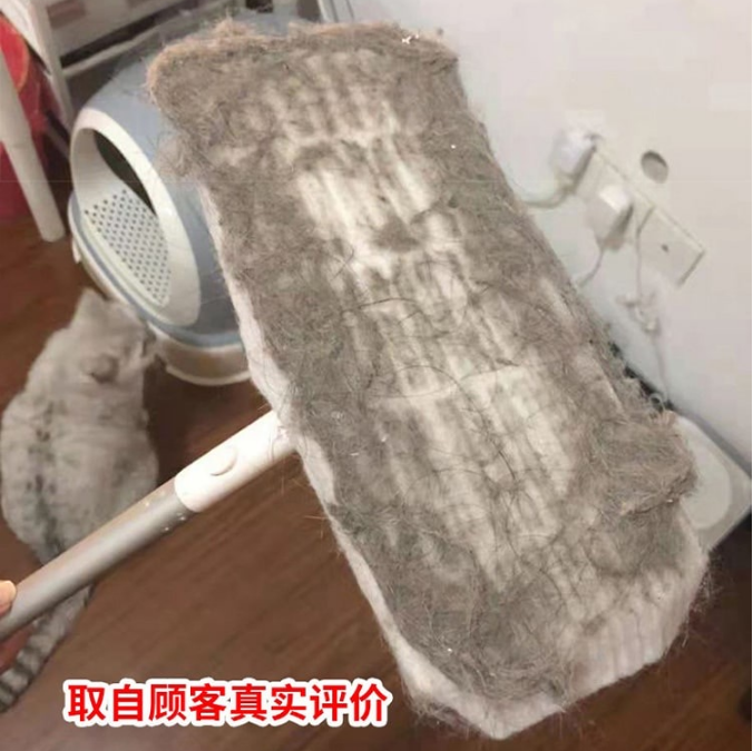 免水洗纸拖把来啦！头发污渍一抹就没，用完即扔超方便