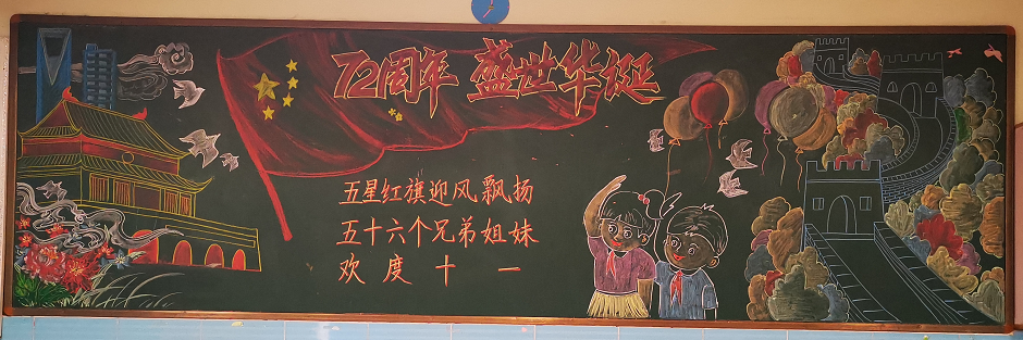 创意满满,国庆主题黑板报大比拼来啦