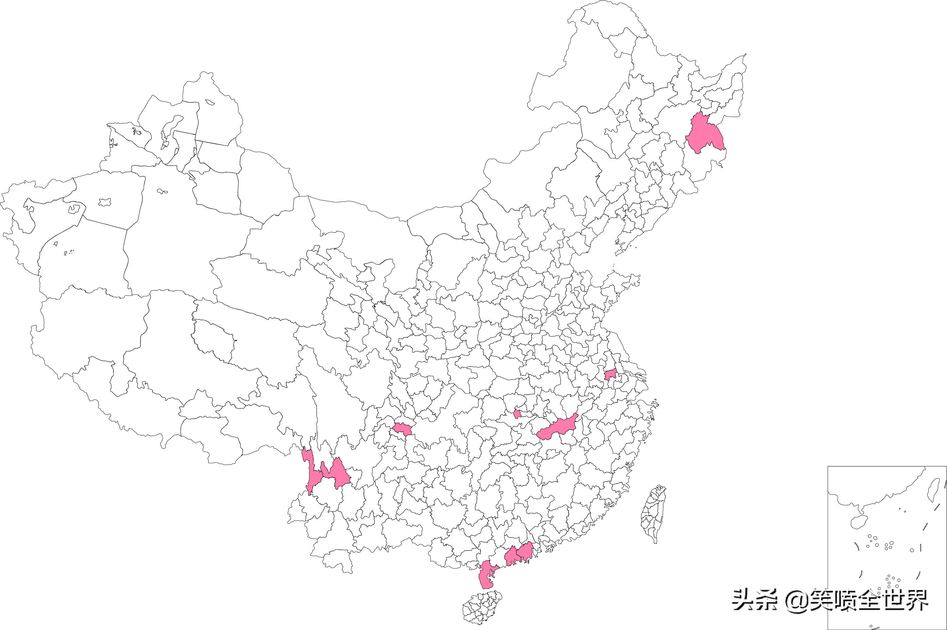 我国地级地名使用最多的字，山字17个，阳字23个