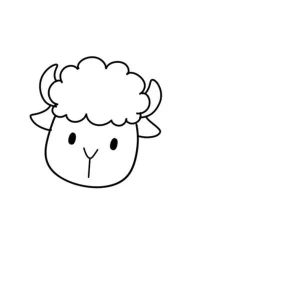 十二生肖简笔画之羊的画法