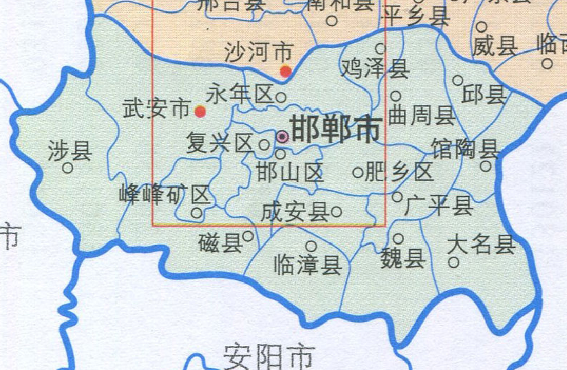 邯郸市各个县地图图片