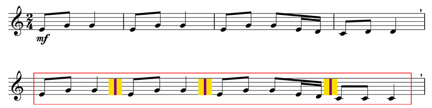 全国音乐素养考试（中级）专项——拖拽小节线（一）（附答案）
