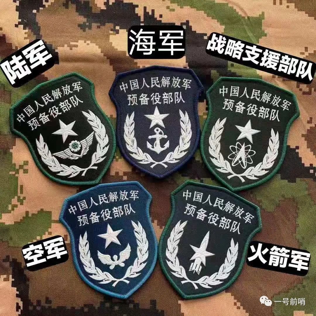 (各軍種預備役部隊的臂章)預備役部隊根據軍隊建制實行統一編制,編有