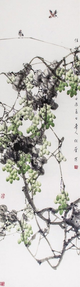 零基础国画教程 ：从小写意到大写意，分步骤讲解葡萄画法，收藏