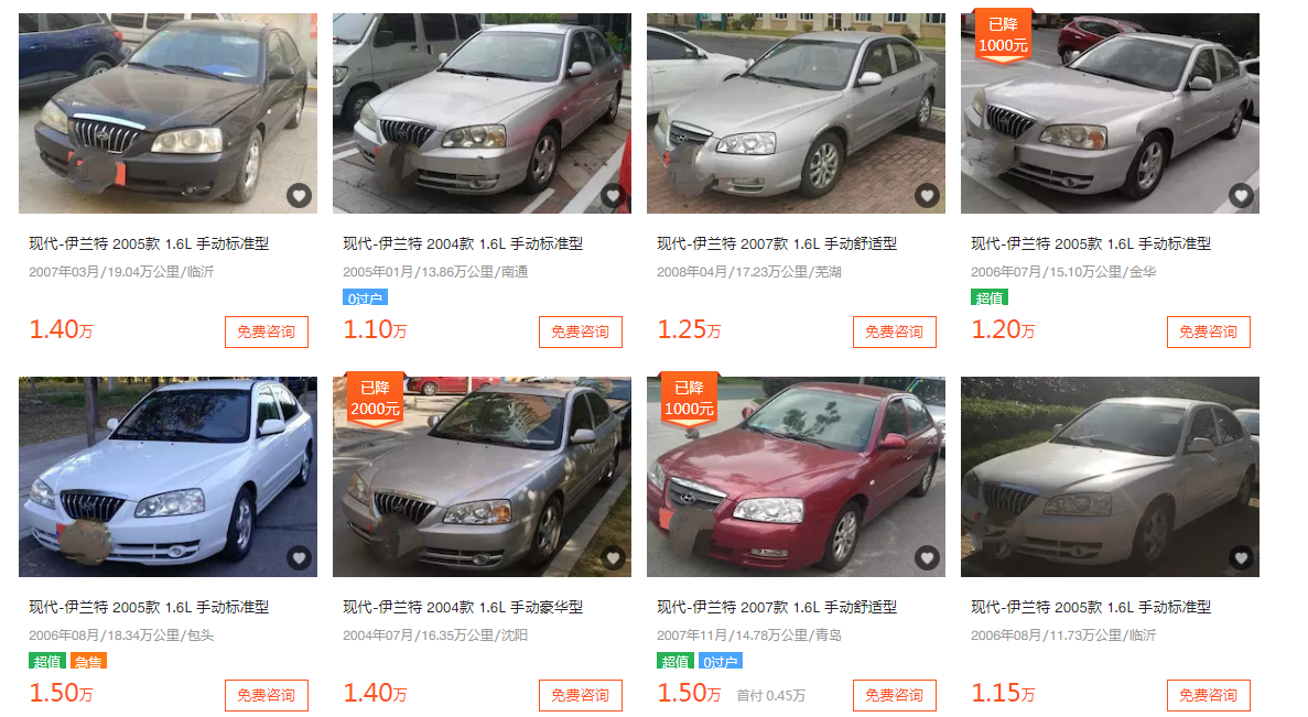 6千块买台30万公里的伊兰特值吗？二手“屌丝三宝”被石榴裙下！