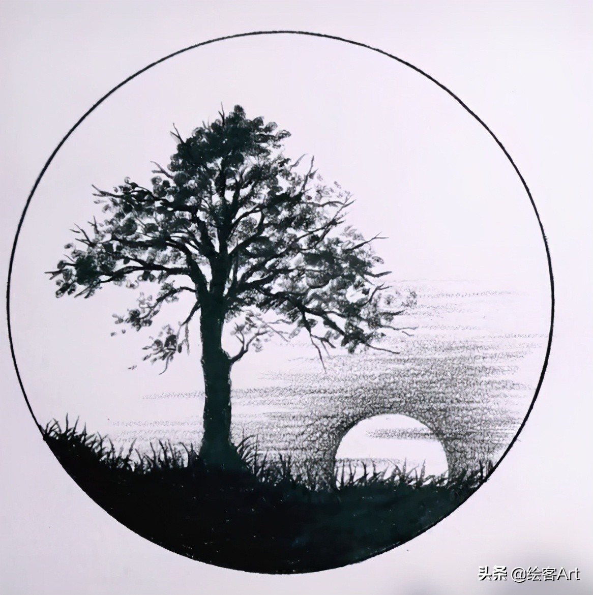 用炭笔画出有意境的风景画(炭笔画风景的画法) - 趣味头条